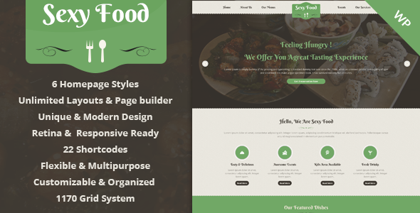 Sexy Food - Food & Restaurant WordPress Theme
 TFx