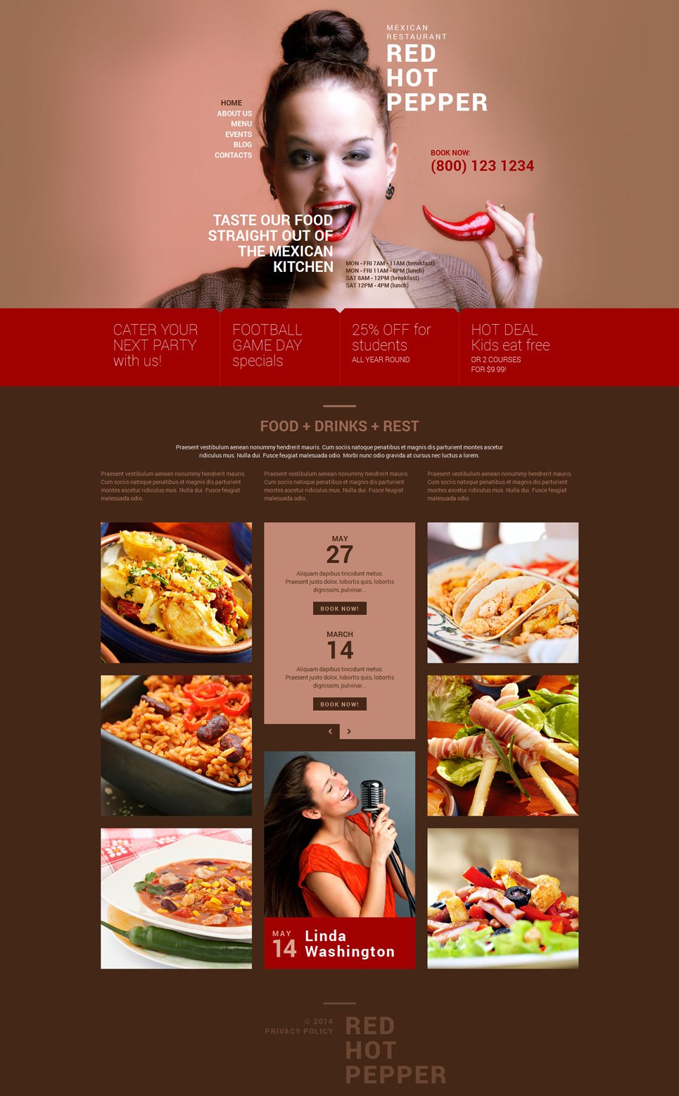 Spicy Mexican Food WordPress Theme TMT