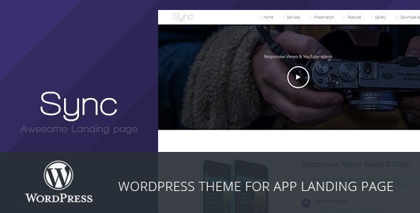 Sync - WordPress App Landing Page
 TFx