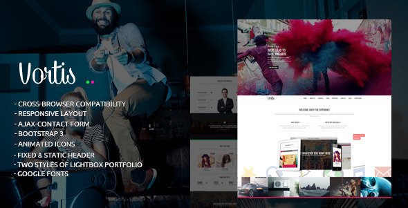 Vortis - Responsive One Page HTML Template
 TFx
