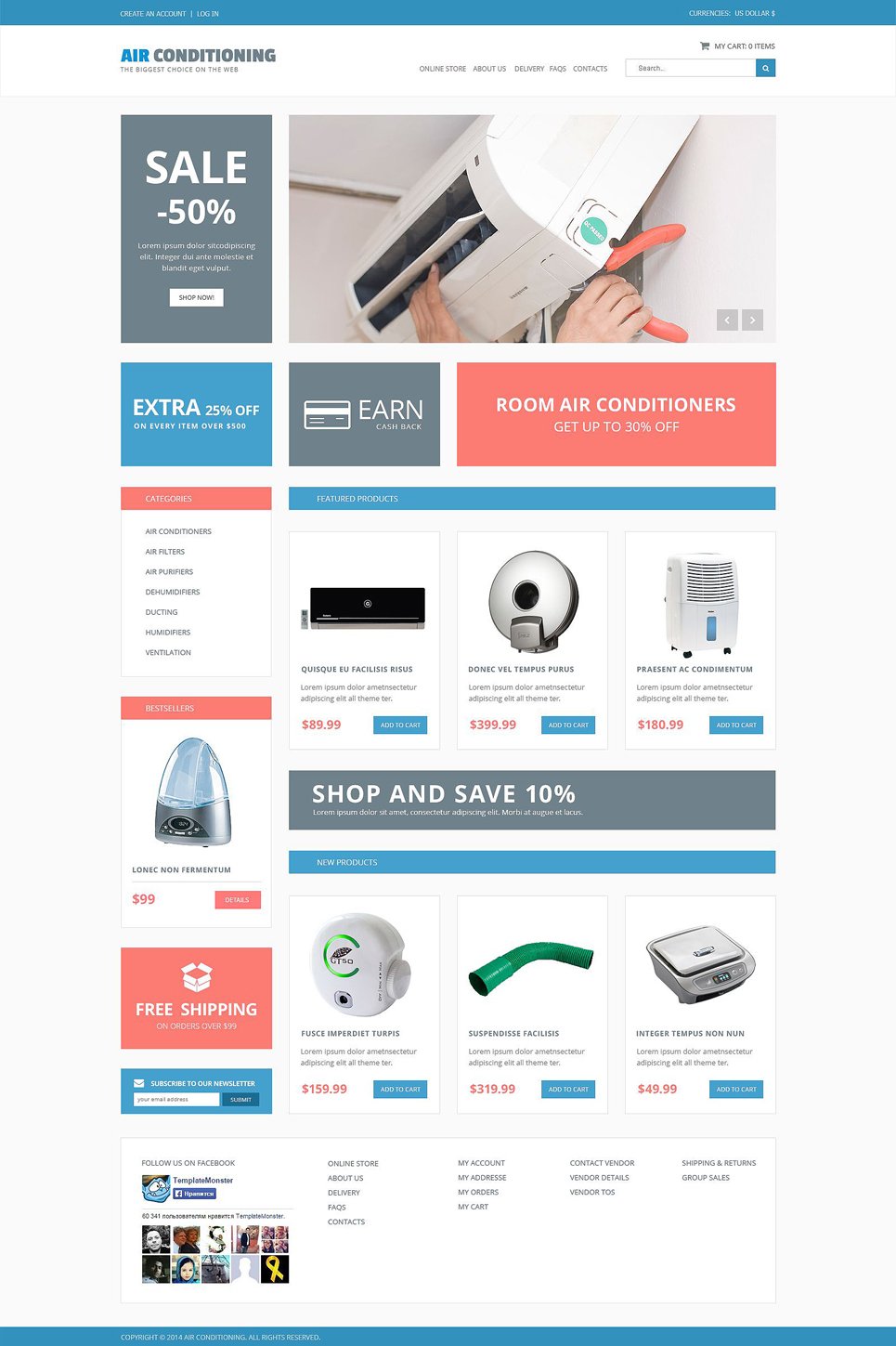 Air Conditioning VirtueMart Template TMT
