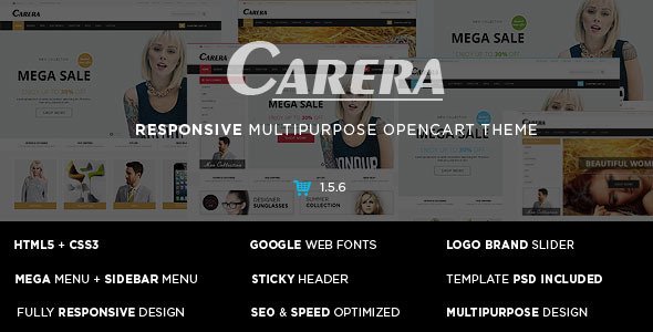 Carera - Responsive Multipurpose OpenCart Theme
 TFx