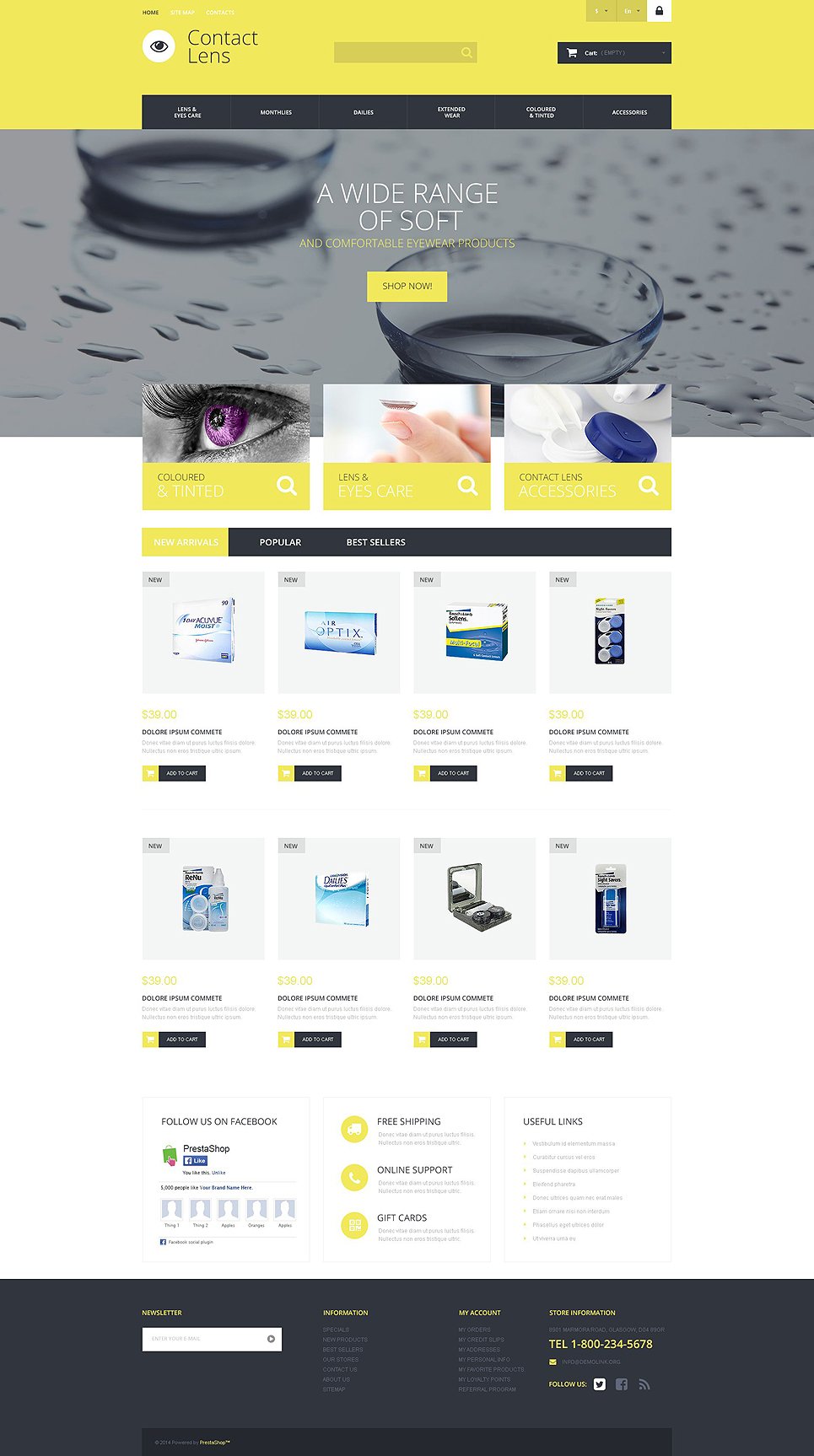 Contact Lens Technology PrestaShop Theme TMT