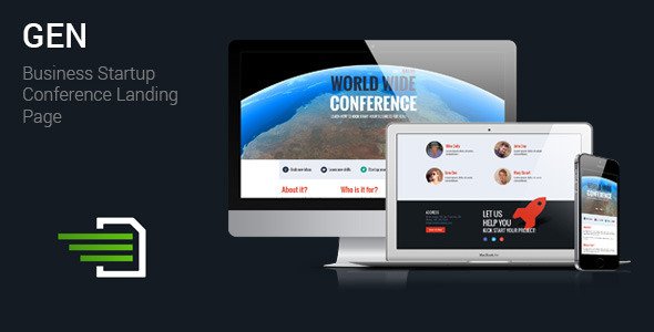 Gen - Business Startup Conference Landing Page
 TFx