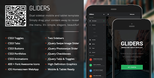 Gliders | Mobile & Tablet Responsive Template
 TFx