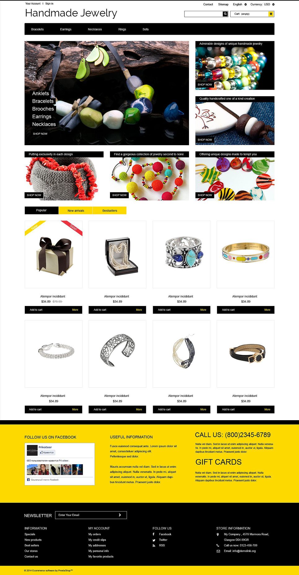 Handmade Ornaments PrestaShop Theme TMT
