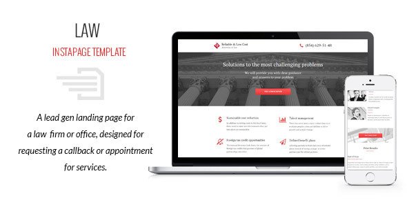 Law - Instapage Template
 TFx