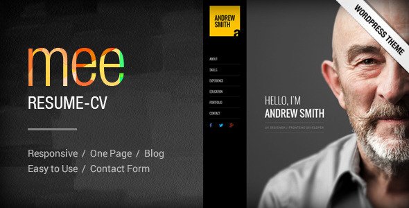 MEE - Responsive Resume / Personal Portfolio theme
 TFx