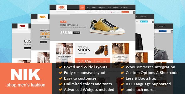 Nik - Responsive WordPress Theme for Fashion Store
 TFx