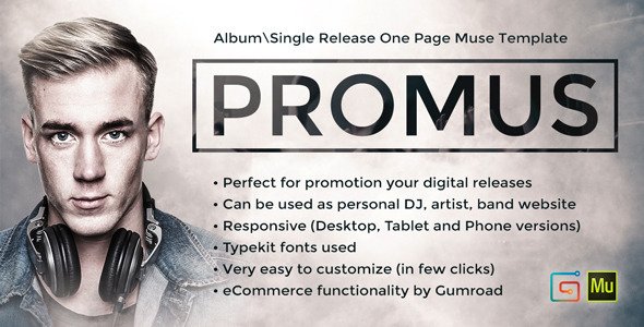 Promus - Album Release One Page Muse Template
 TFx