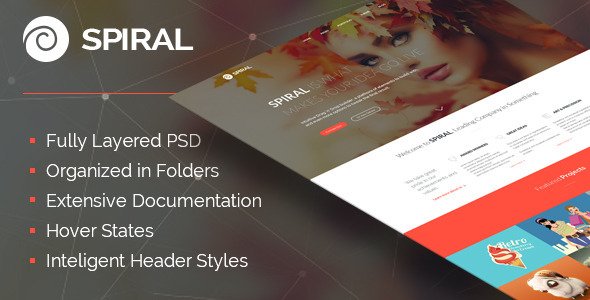 Spiral - PSD Web Design
 TFx PSDTemplates
