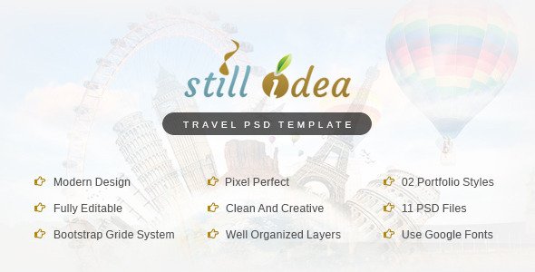 Stillidea - Travel, Clean PSD Template
 TFx