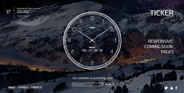 TICKER: Responsive Countdown Clock Landing Page 
 TFx