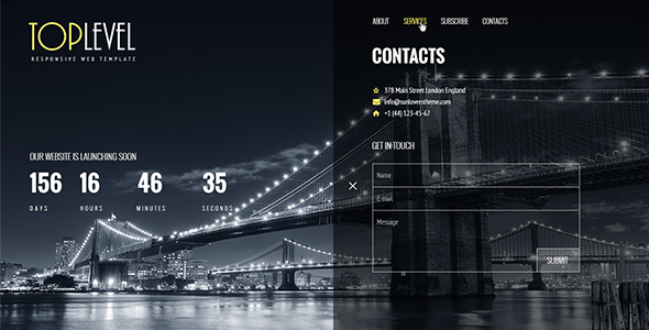 TopLevel - Responsive Countdown Landing Page
 TFx
