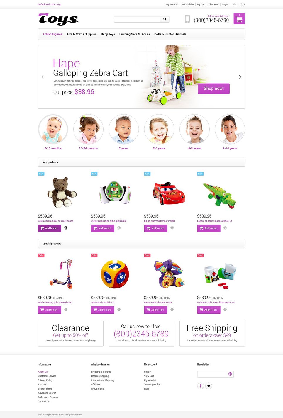 Toy Store Responsive Magento Theme TMT