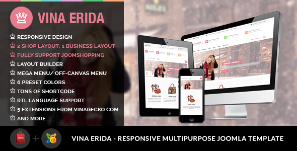 Vina Erida - Multipurpose Joomla 3.x Template
 TFx