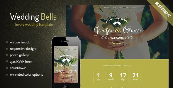 Wedding Bells - Responsive Wedding Template
 TFx