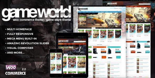 WooCommerce Game Theme - GameWorld 
 TFx