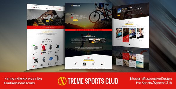 Xtreme Sports Club - HTML Template
 TFx