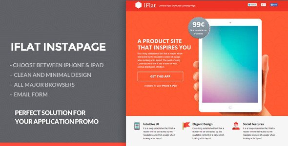 iFlat - Univeral App Showcase Landing Page
 TFx