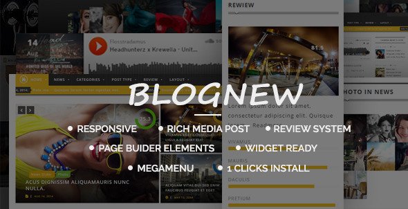 Blue News : Wordpress Responsive Magazin Themes
 TFx