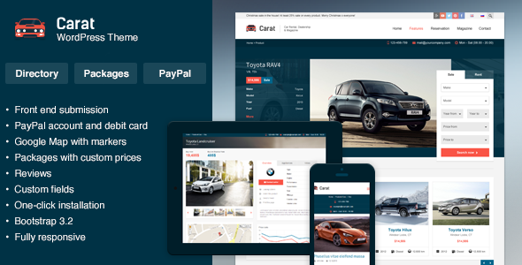 Carat - Automotive Listing WordPress Theme
 TFx