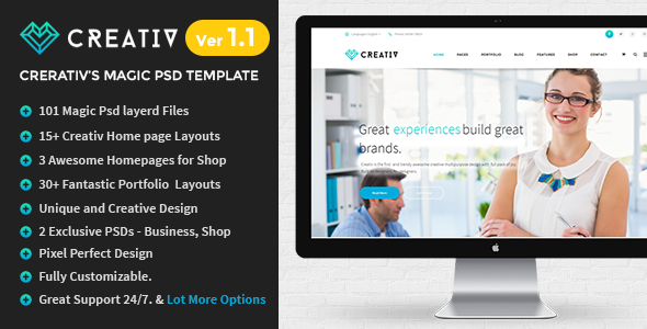 Creativ | Clean Multipurpose PSD Template
 TFx