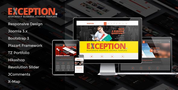 EXCEPTION - Responsive Business Joomla Template
 TFx