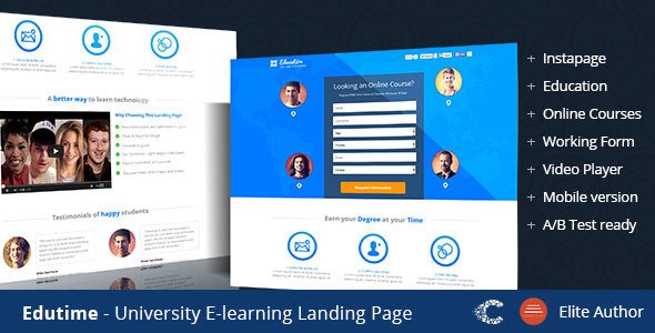 Edutime - Course Instapage Landing
 TFx