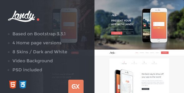 Landy - Responsive Bootstrap Landing Page 
 TFx