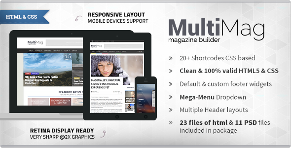 MultiMag - Clean & Flat Magazine HTML
 TFx