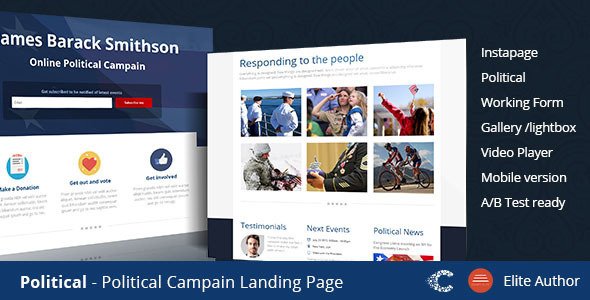 Political - Campaign Instapage Template
 TFx