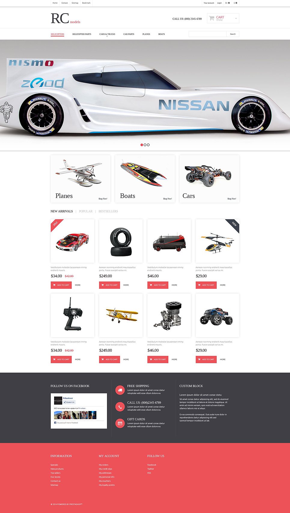 Radio Control Hobby Shop PrestaShop Theme TMT