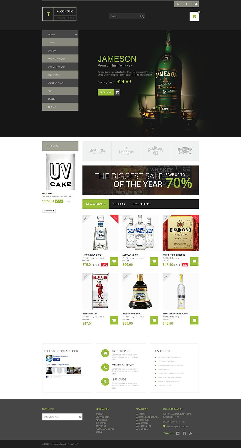Selling Beverages PrestaShop Theme TMT