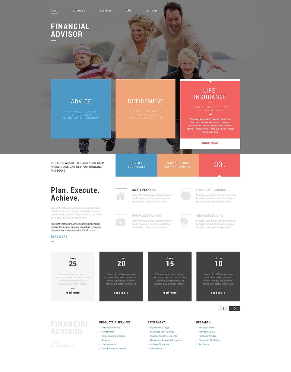Services of Financial Advisors Drupal Template TMT