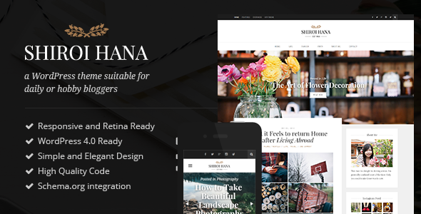 Shiroi Hana - An Elegant Blogging Theme
 TFx