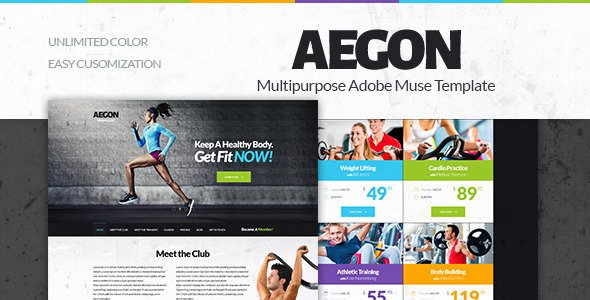 Aegon -  Gym/Fitness Club Adobe Muse Template
 TFx