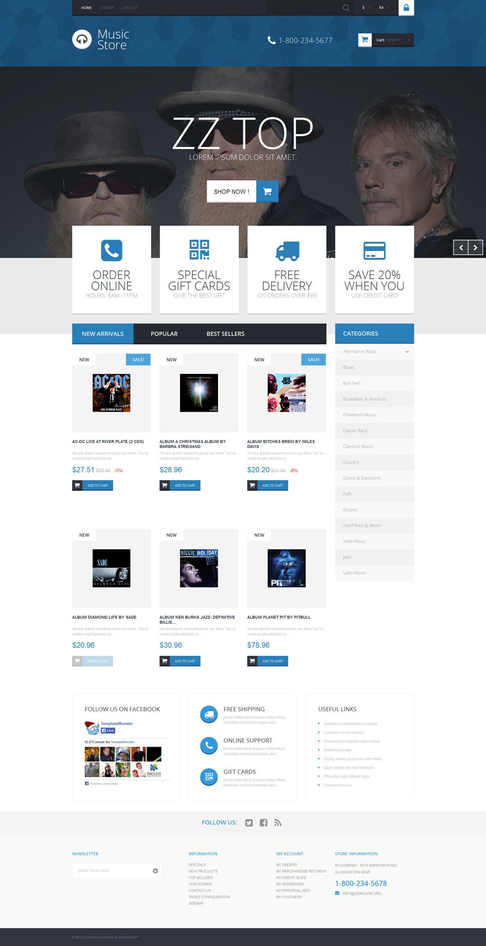 Audio  eBooks Library PrestaShop Theme TMT