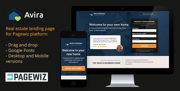 Avira - Real Estate Pagewiz Landing Page
 TFx