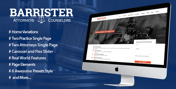 Barrister - Responsive Law Business HTML5 Template
 TFx
