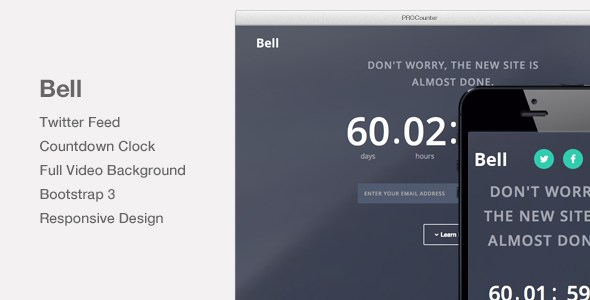 Bell - Video Background Countdown Landing Page
 TFx