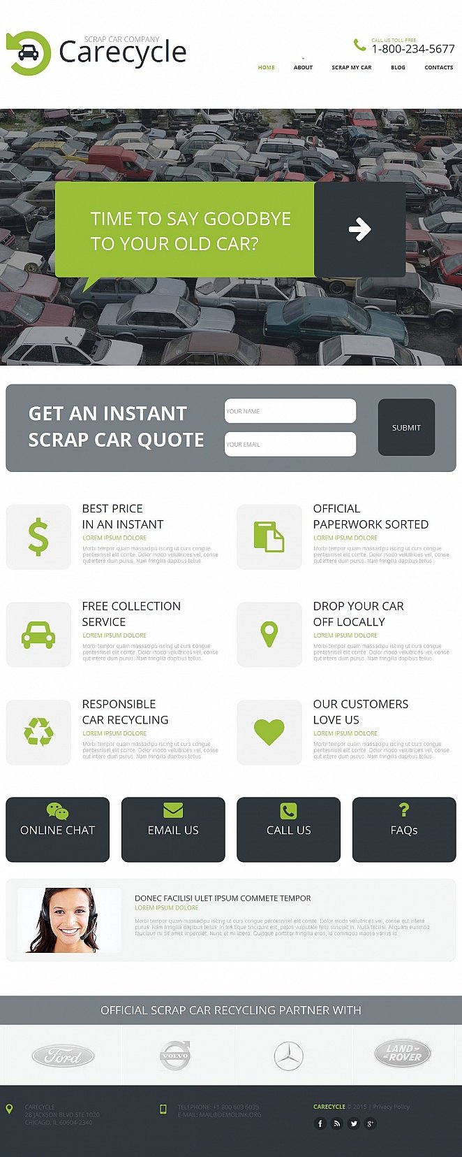 Car Scrap Yard Moto CMS HTML Template TMT
