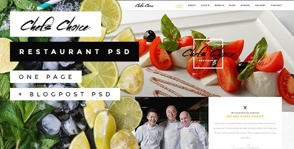 Chefs Choice - One Page Restaurant PSD Template
 TFx