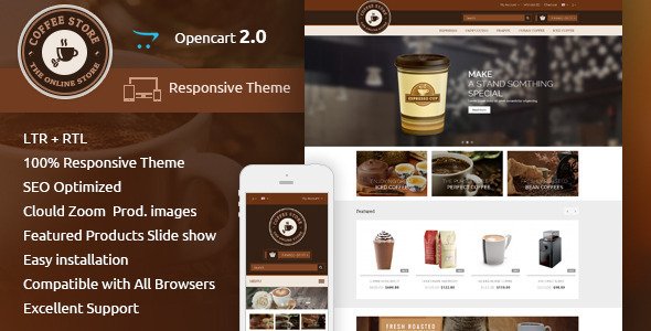Coffee - Opencart Responsive Theme
 TFx