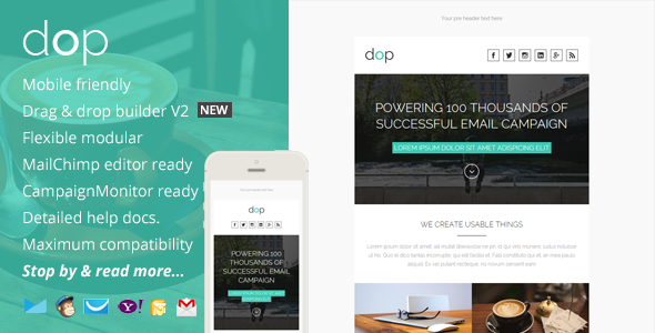 Dop, Modern Email Template + Online Editor Access
 TFx