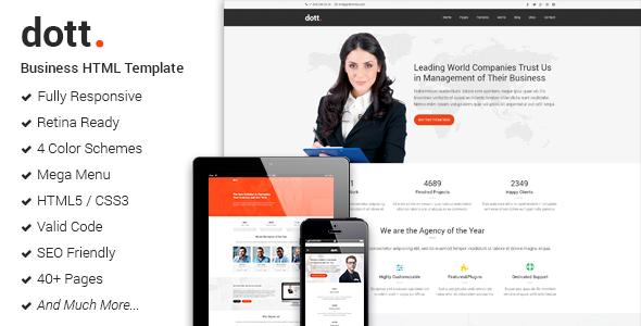 Dott - Business HTML Website Template
 TFx