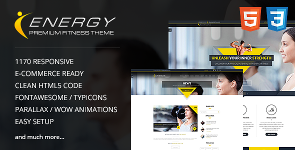 ENERGY - Responsive Fitness Template
 TFx