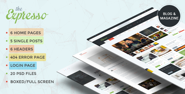 Expresso - A Modern Magazine and Blog PSD Template
 TFx