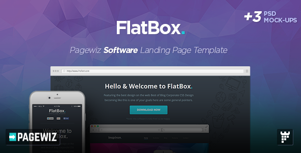 FlatBox - Pagewiz Startup Landing Page Template
 TFx