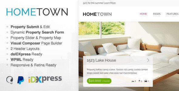 Hometown - Real Estate WordPress Theme
 TFx